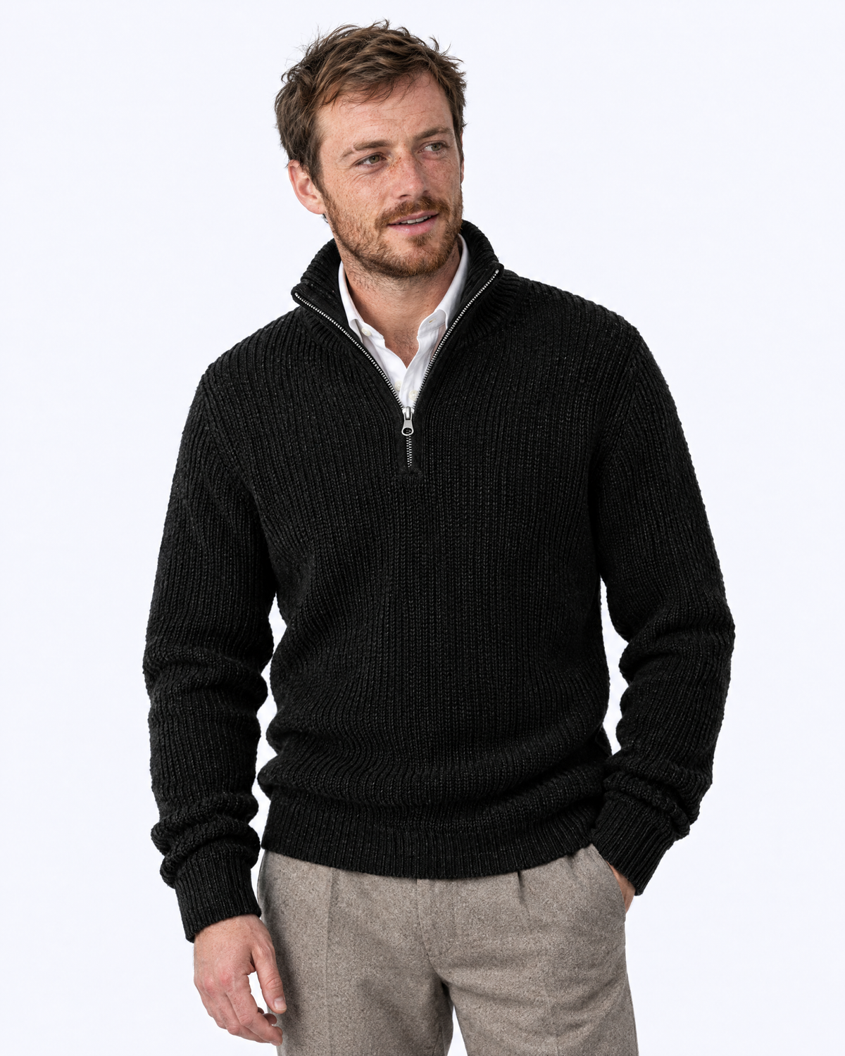 Merino Quarter-Zip Jumper