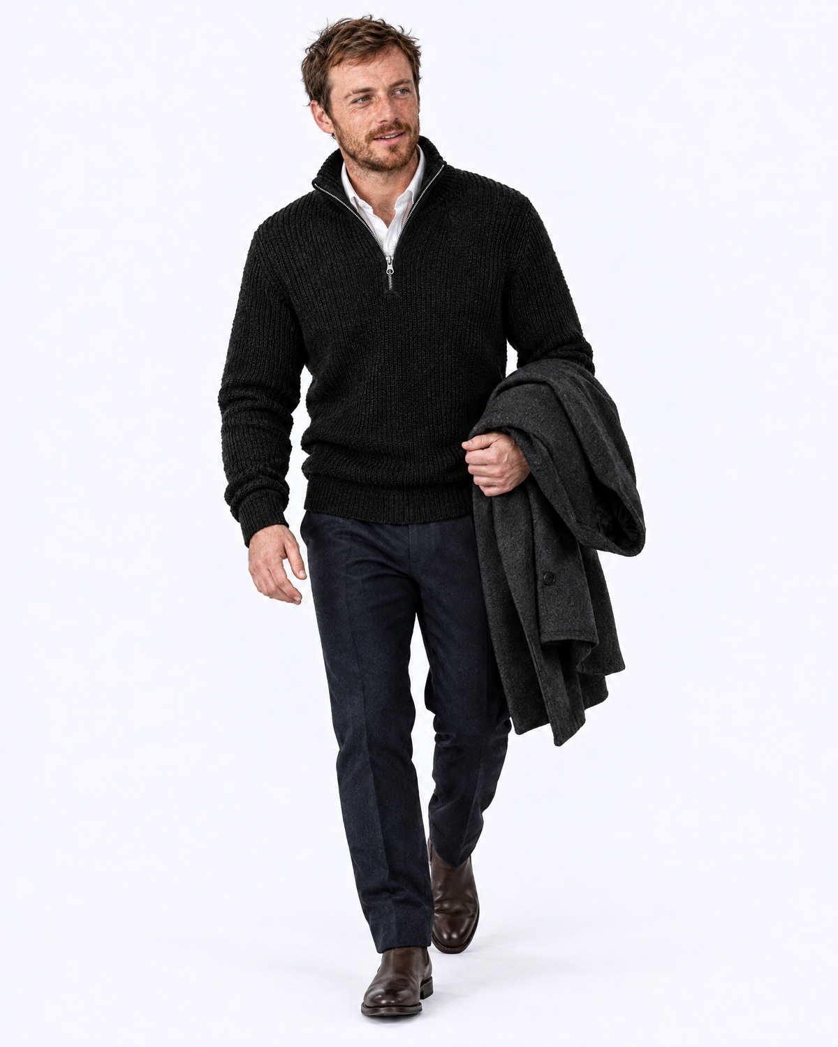 Merino Quarter-Zip Jumper