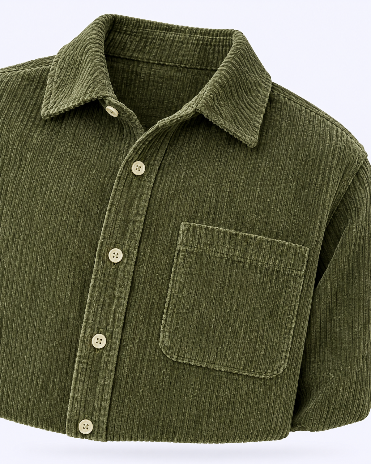 Corduroy Overshirt in olive