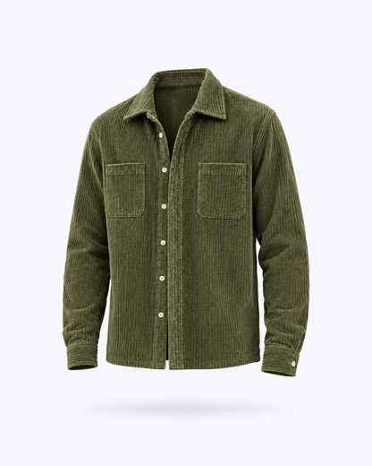 Corduroy Overshirt in olive