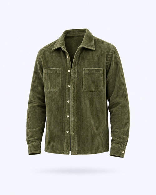 Corduroy Overshirt in olive
