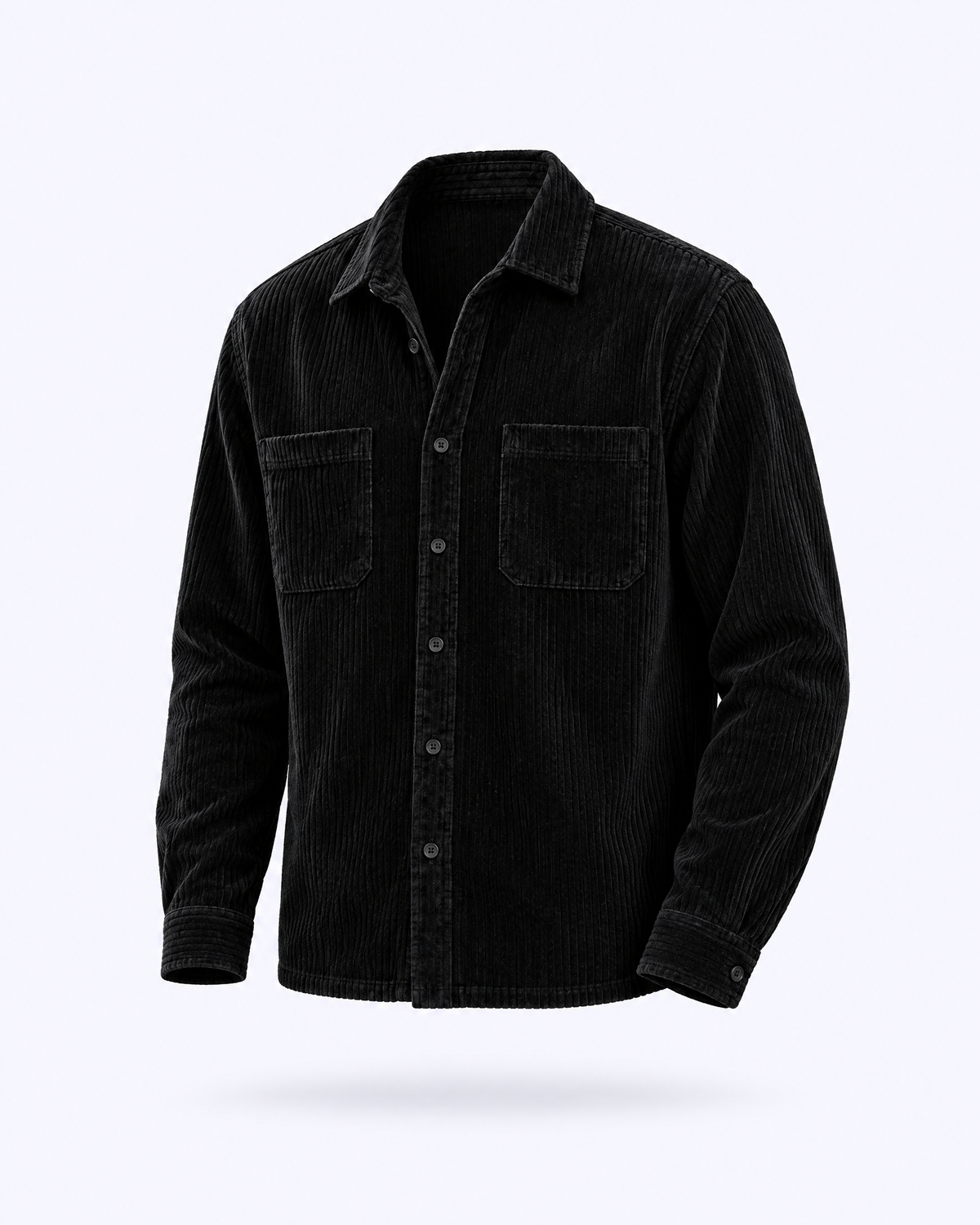 Corduroy Overshirt in black