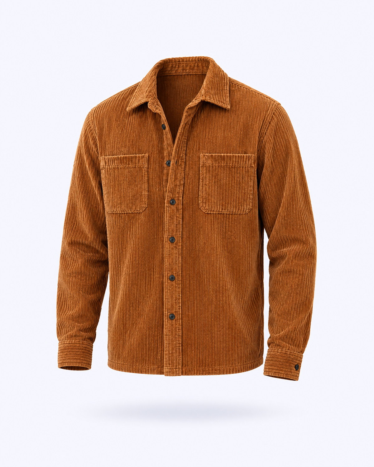 Corduroy Overshirt in tobacco