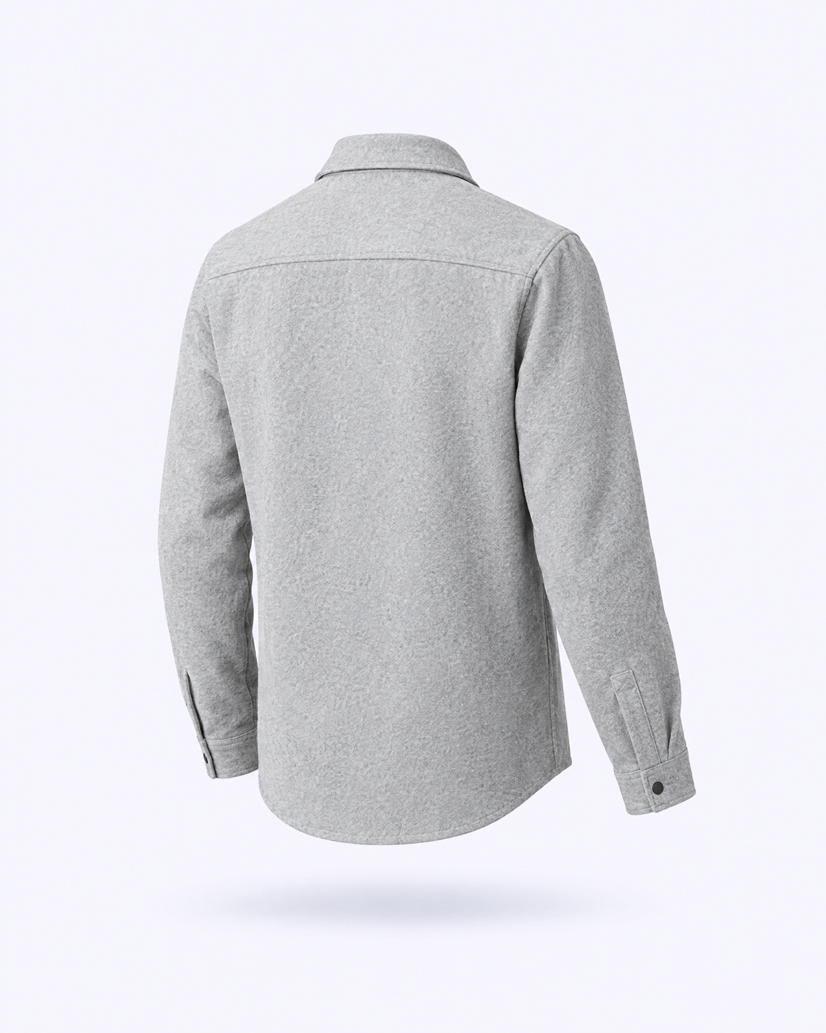Brushed Wool-Blend Overshirt in light grey